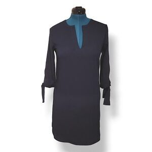 Donna Ricco Women's Navy Blue Pullover Lightweight 3/4 Tie Sleeve Dress,…